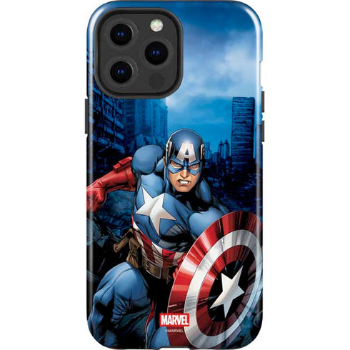 Marvel Captain America Portrait iPhone 15 Pro Max Impact Case